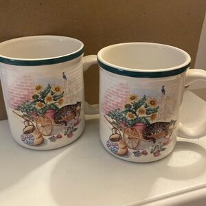 Set of two century stoneware mugs G7